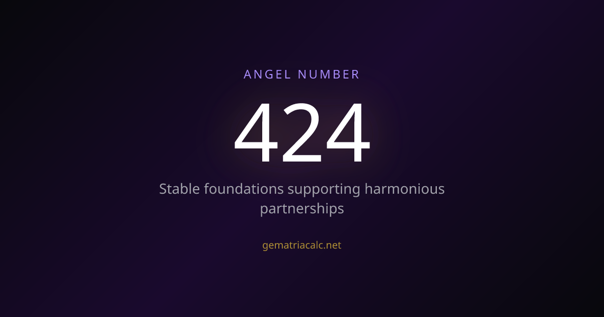 424 Gematria Meaning — Angel Number & Hebrew Value | Gematria Calculator